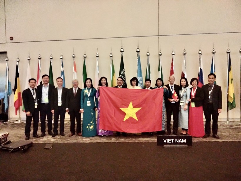 Đoàn Việt Nam tham gia Kỳ họp lần thứ 45 của Ủy ban Di sản thế giới diễn ra tại Ả-rập Xê-út. Ảnh: BQLV.
