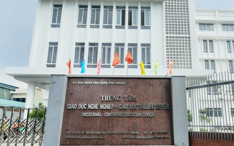 Trụ sở Trung tâm Giáo dục nghề nghiệp - Giáo dục thường xuyên quận Phú Nhuận.
