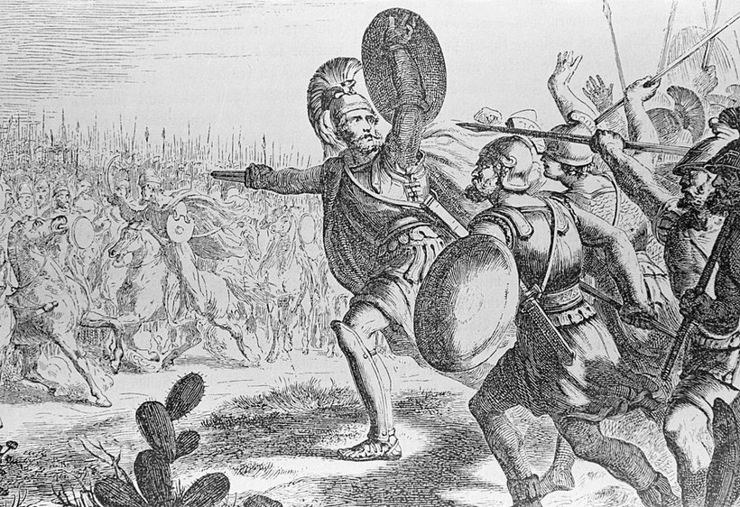 Vua Leonidas I của Thành bang Sparta đích thân chỉ huy trận chiến cảm tử. Ảnh: Historyextra.com