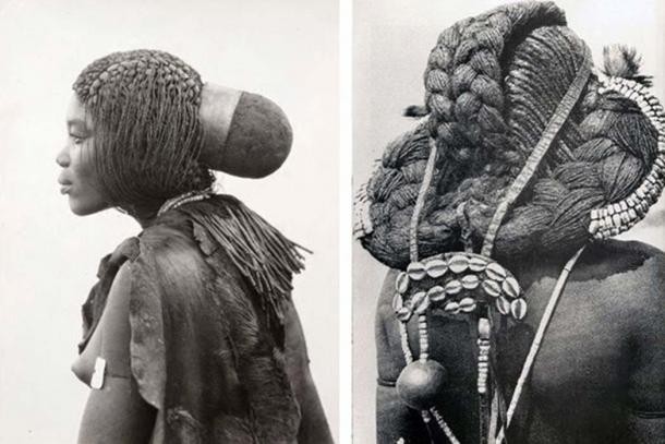 Mỗi một giai đoạn cuộc đời của phụ nữ Mbalantu đặc trưng bằng một kiểu tóc. Ảnh: Ancient-origins.net