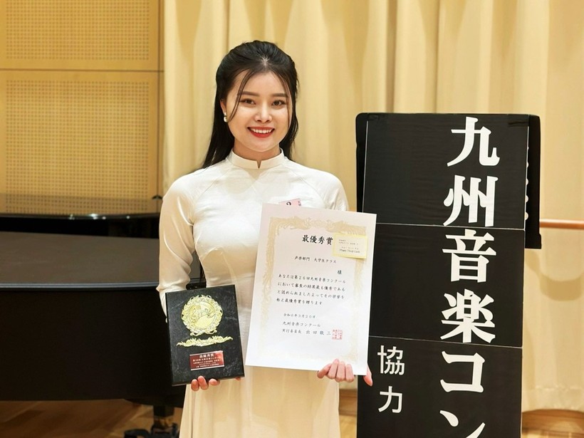 Phạm Thùy Linh đạt giải xuất sắc nhất cuộc thi âm nhạc quốc tế tại Nhật Bản. Ảnh: NVCC.