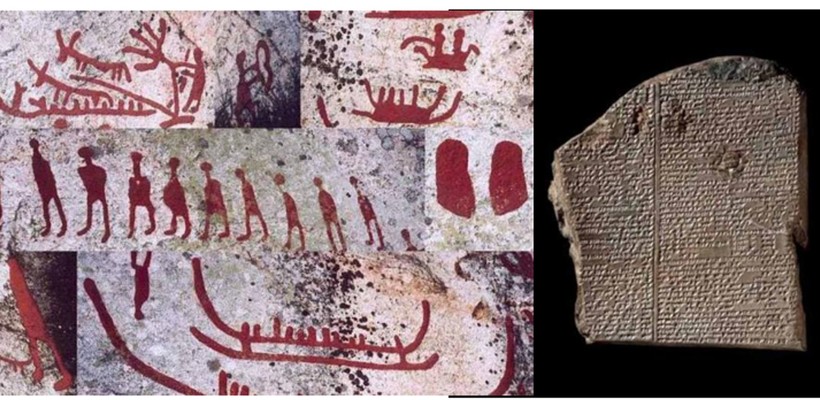Hình vẽ trên đá và ký hiệu ghi trên tấm đất sét giúp người cổ thông tin với nhau.