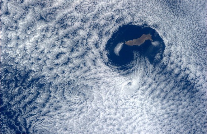 Ảnh mây đẹp lạ thường nhìn từ Trạm không gian quốc tế