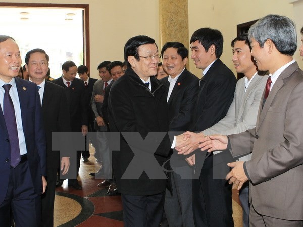 Chủ tịch nước Trương Tấn Sang thăm và làm việc tại Thanh Hóa