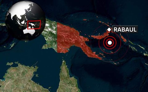 Động đất mạnh 7,1 độ richter ở Papua New Guinea
