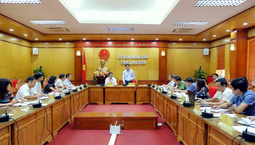 Buổi làm việc của đoàn công tác với BCĐ thi THPT quốc gia tỉnh Lạng Sơn