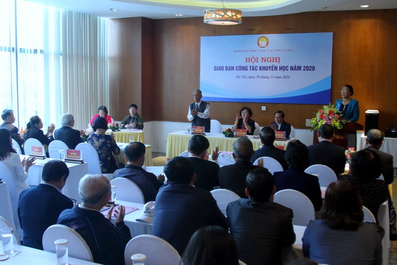 Hội nghị giao ban công tác khuyến học năm 2020 các tỉnh Tây Bắc. Ảnh: Việt Hà