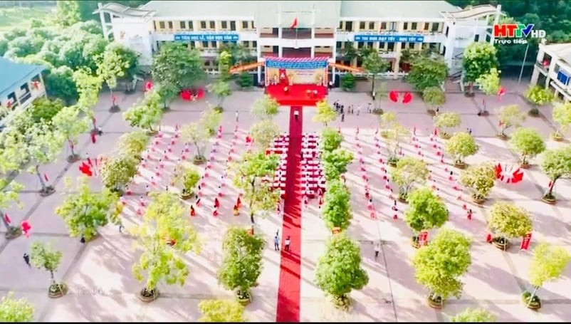 Lễ khai giảng năm học 2021-2022 tại Trường THCS Lê Văn Thiêm – TP Hà Tĩnh.