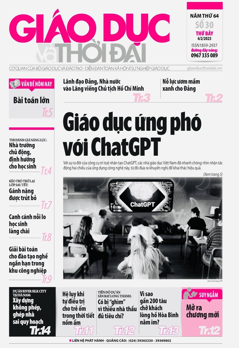 Tin tức báo in 4/2: Giáo dục Việt Nam ứng phó với ChatGPT