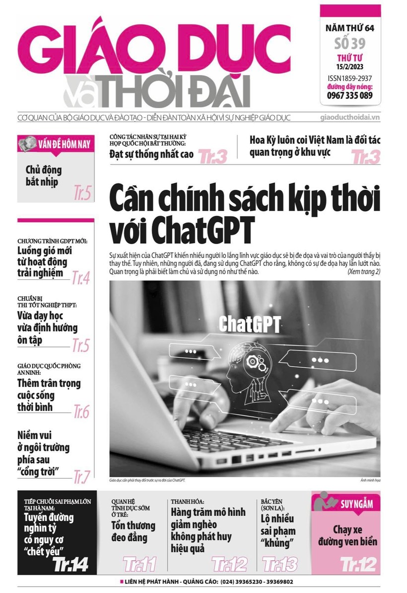 Tin tức báo in 15/2: Cần chính sách kịp thời với ChatGPT