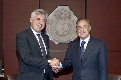 Ancelotti bất ngờ khi được chủ tịch Perez lựa chọn dẫn dắt Real Madrid.