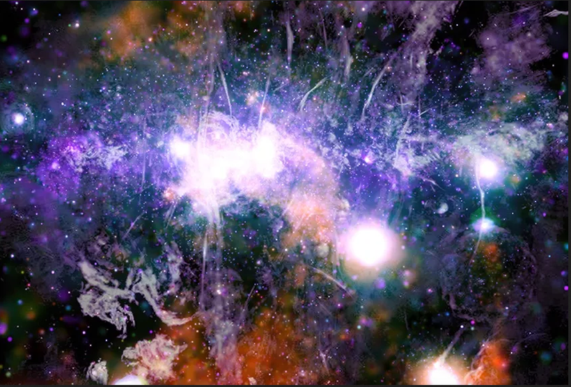 Hình ảnh tổng hợp sống động ở trung tâm của dải Ngân hà.