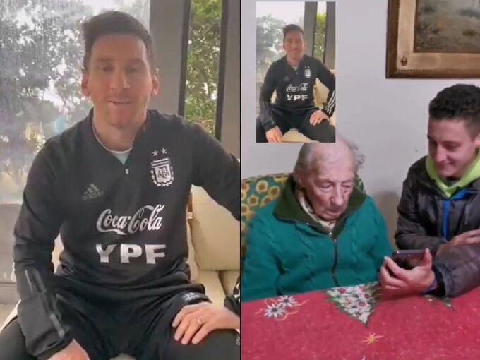 Cụ ông 100 tuổi khóc khi được thần tượng Messi gửi lời tri ân trên TikTok.