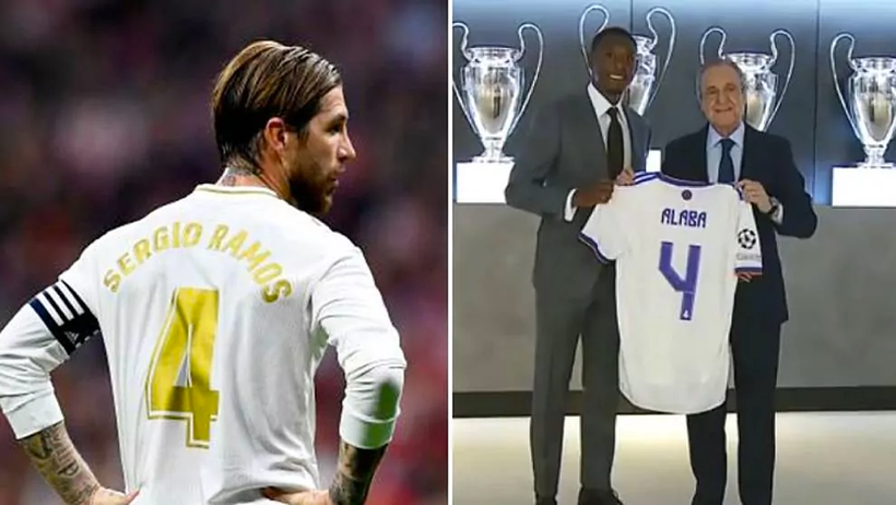 Tân binh Alaba đã nhận chiếc áo số 4 mà Ramos để lại sau khi chia tay Real Madrid.