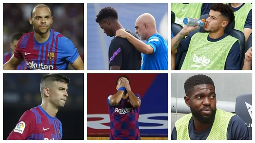 Các ca chấn thương ảnh hưởng nghiêm trọng đến Barca trong thời gian qua.