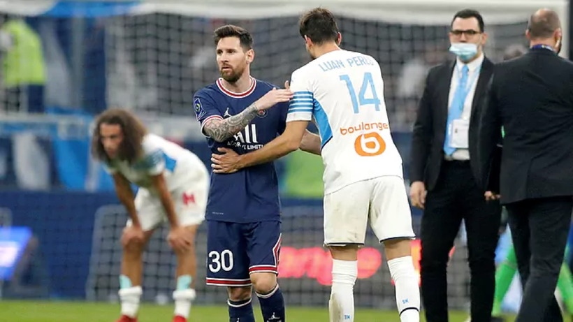 Messi trong trận PSG làm khách của Marseille tại Ligue 1.
