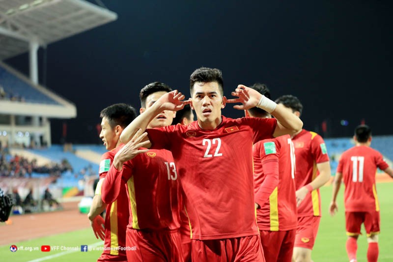 Tiến Linh xô đổ kỷ lục ghi bàn tại vòng loại World Cup của cựu danh thủ Lê Công Vinh. (Ảnh VFF).
