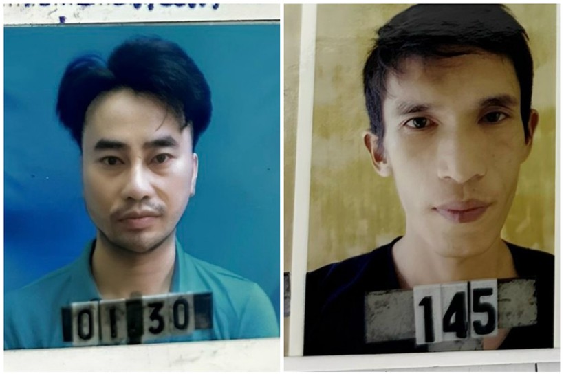 Phan Công Thành và Nguyễn Đắc Hoàng đang bị truy bắt sau khi trốn khỏi Trại giam Xuân Hà. (Ảnh: Công an cung cấp)