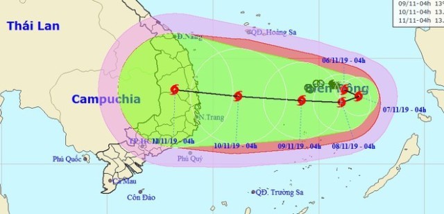 Trung và nam Trung Bộ sẽ gồng hứng chịu cơn bão số 6 Nakri mạnh nhất năm 2019 