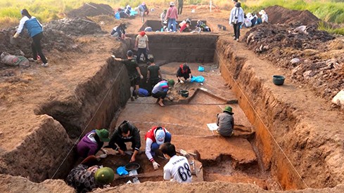 Di tích Vườn Chuối trong lần khai quật năm 2014