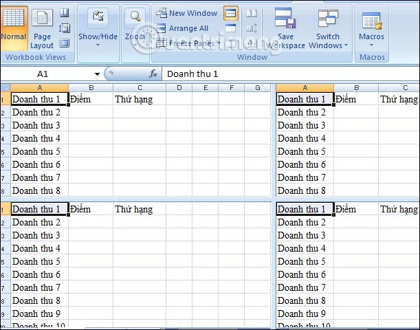Cách sắp xếp dữ liệu không quá 3 giây với Excel