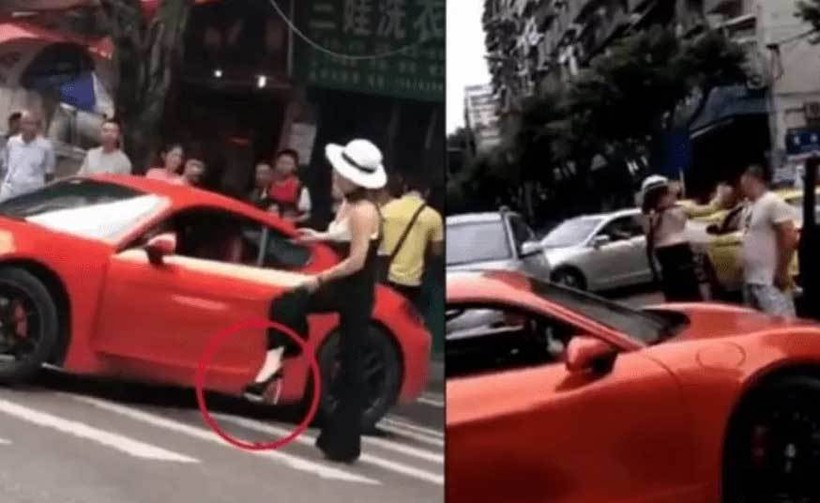 Theo Shanghaiist, người phụ nữ lái xe Porsche đã có "cuộc thi tát" với một người lái xe khác hồi tuần trước sau khi cô này quay đầu xe trái phép.