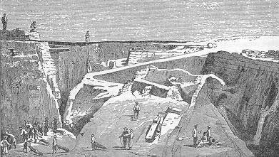 Schliemann nhận  khai quật Thành Troie.