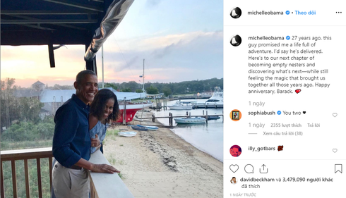 Bà Michelle Obama chia sẻ trên Instagram.