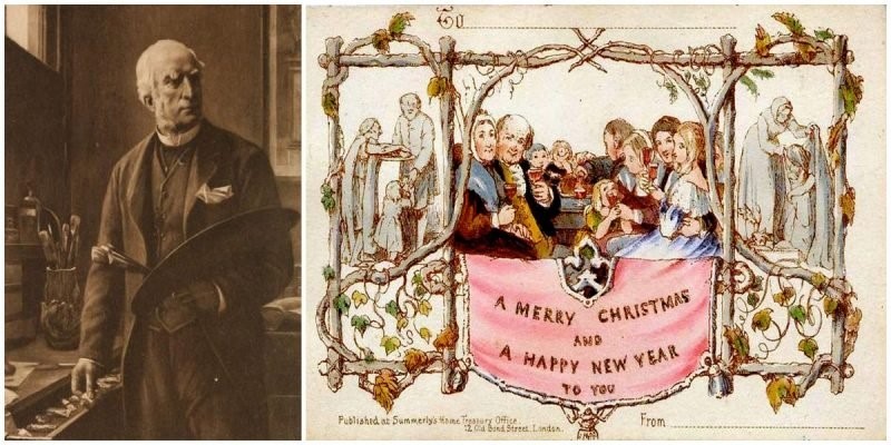 Họa sĩ John Callcott Horsley và diện mạo tấm thiệp Giáng sinh đầu tiên trên thế giới.