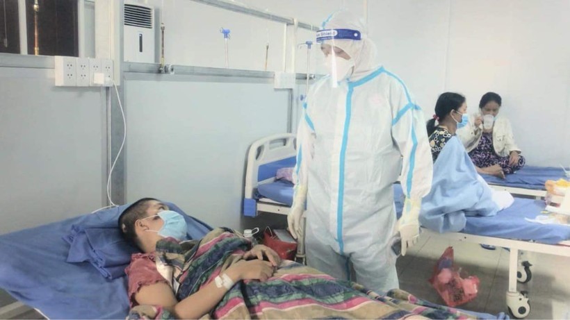 158 cán bộ y tế của Bệnh viện Trung ương Thái Nguyên ngày đêm cống hiến, vật lộn với tử thần Covid-19. Ảnh: Bộ Y tế cung cấp. 