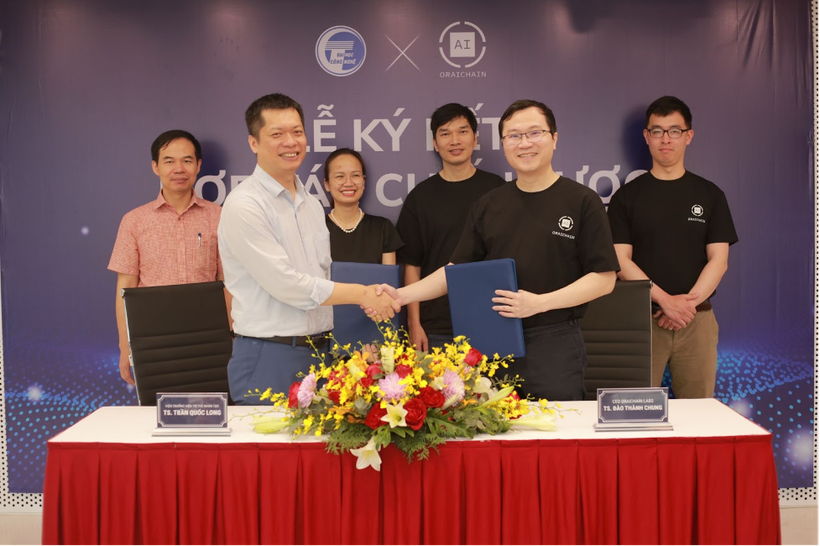 Trường Đại học Công nghệ, Đại học Quốc gia Hà Nội (IAI-UET VNU) và Công ty cổ phần Oraichain Labs ký kết Thỏa thuận hợp tác chiến lược. 
