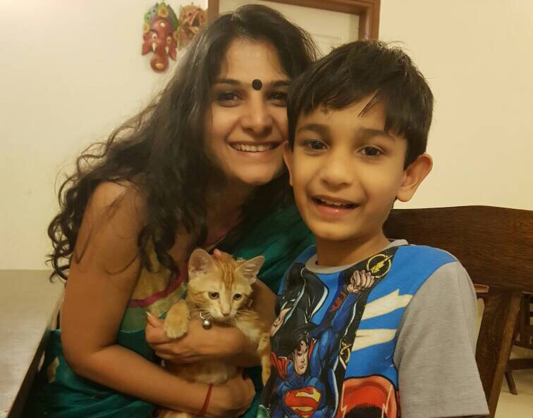 Anupriya Kapur và con trai