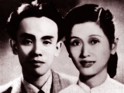 Vợ chồng nhạc sĩ Hoàng Việt năm 1950