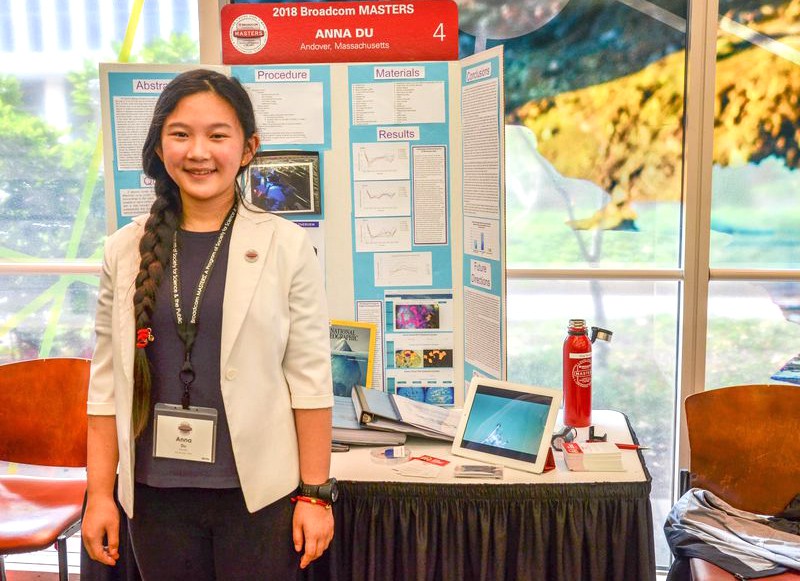 Anna Du là một trong số 30 thí sinh vào chung kết của cuộc thi khoa học Broadcom Masters