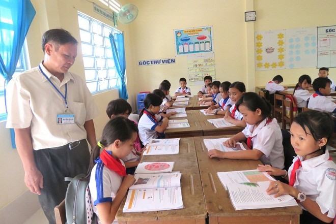 Giờ học của học sinh Trường Tiểu học ở quận Thốt Nốt, TP Cần Thơ