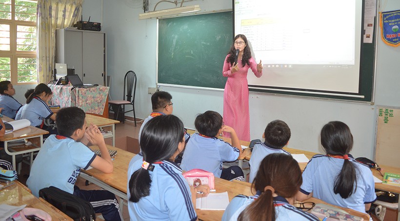 Tiết Toán lớp 6 ở Trường THCS Nguyễn Hữu Thọ, quận 7, TPHCM