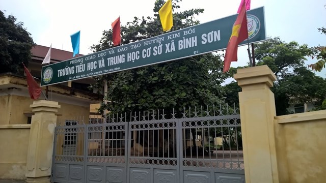 Trường TH&THCS xã Bình Sơn, huyện Kim Bôi, tỉnh Hoà Bình.