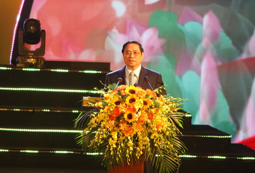 Thủ tướng Phạm Minh Chính phát biểu tại Hội nghị. (Ảnh: Đại Dương).