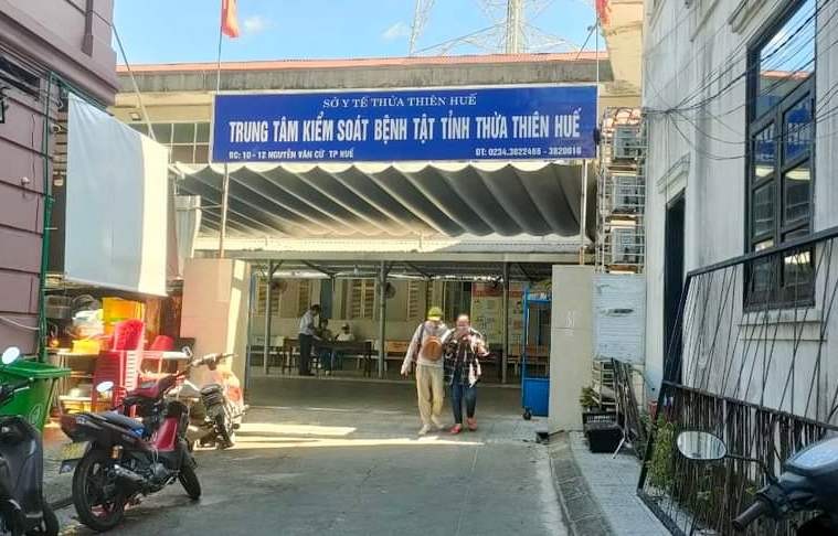 Trụ sở CDC tỉnh Thừa Thiên - Huế sáng 9/8. (Ảnh: Đ.T)