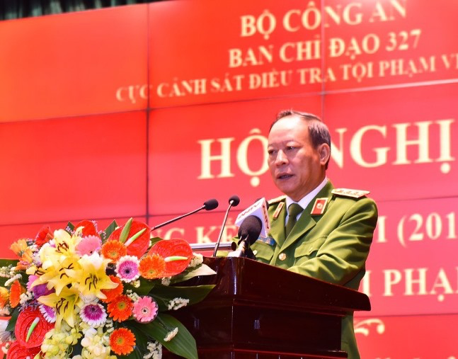 Thượng tướng Lê Quý Vương, Thứ trưởng Bộ Công an phát biểu chỉ đạo tại Hội nghị - Ảnh: Hoàng Giang