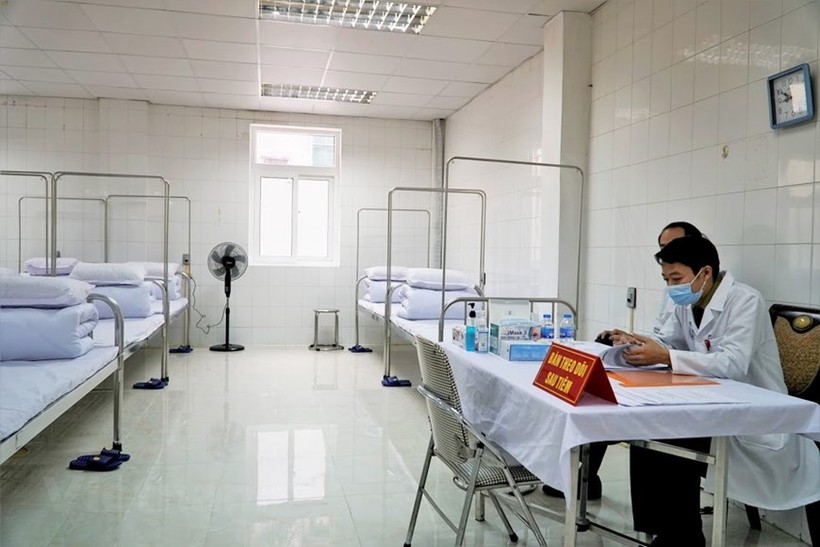 Phòng theo dõi sau khi tiêm thử nghiệm vắc xin COVID-19 của Việt Nam tại Học viện Quân y. Ảnh: Hiếu Hoàng/Vietnam+.
