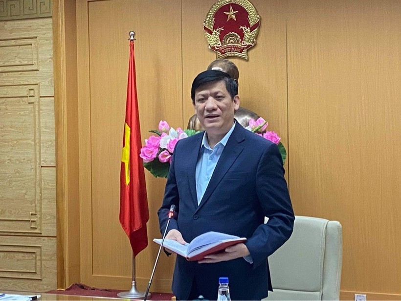 Bộ trưởng Nguyễn Thanh Long phát biểu tại Hội nghị. Ảnh: VGP/Thuý Hà.