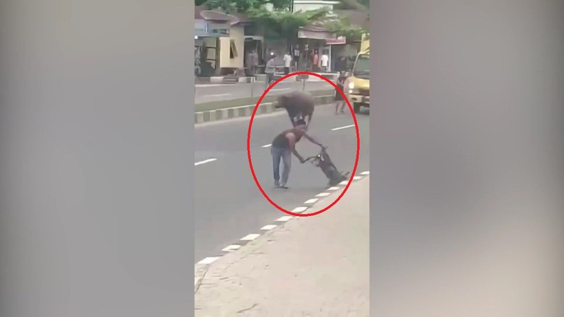 Video: Trâu "điên" xổng chuồng húc hàng loạt xe máy, ít nhất 3 người bị thương