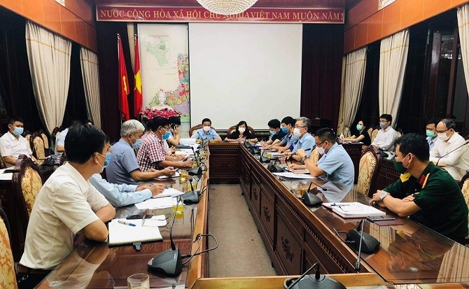 CDC Hà Nội họp với Ban chỉ đạo công tác phòng chống dịch covid-19 huyện Đông Anh. Nguồn: Sở Y tế Hà Nội.