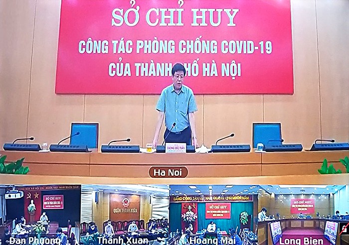 Phó Chủ tịch UBND Thành phố Dương Đức Tuấn phát biểu kết luận cuộc họp. Nguồn: UBND TP Hà Nội.