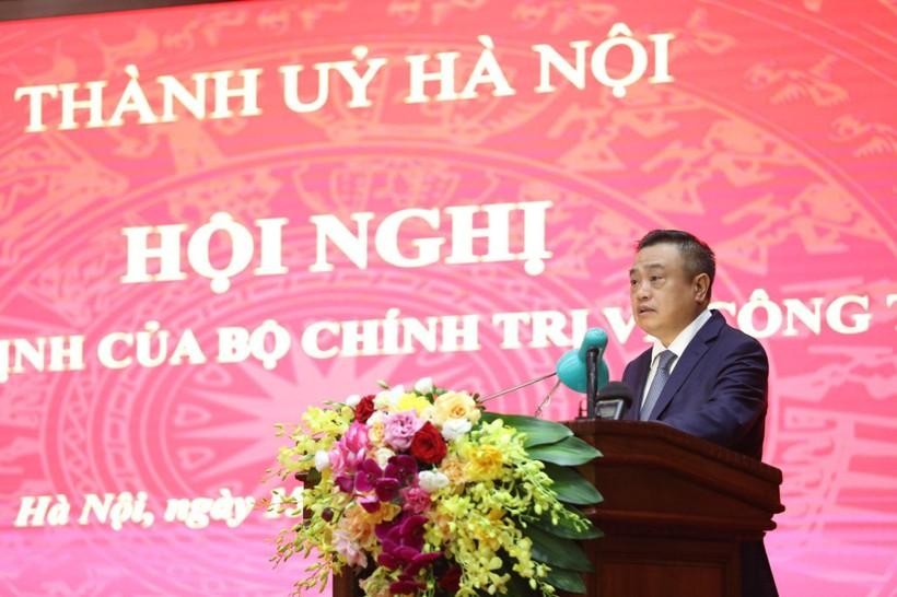 Chủ tịch UBND thành phố Hà Nội Trần Sỹ Thanh. Ảnh: Đăng Chung.