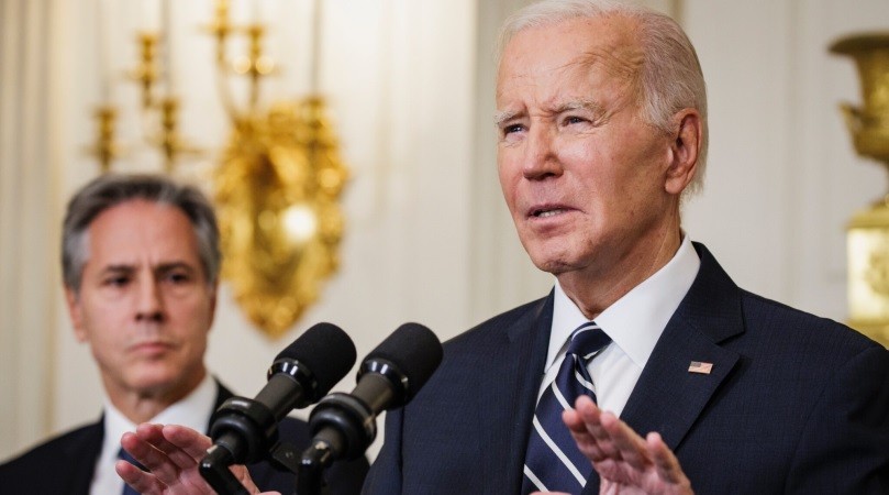 Tổng thống Mỹ Joe Biden phát biểu về các cuộc tấn công khủng bố ở Israel tại Nhà Trắng, ngày 7/10/2023