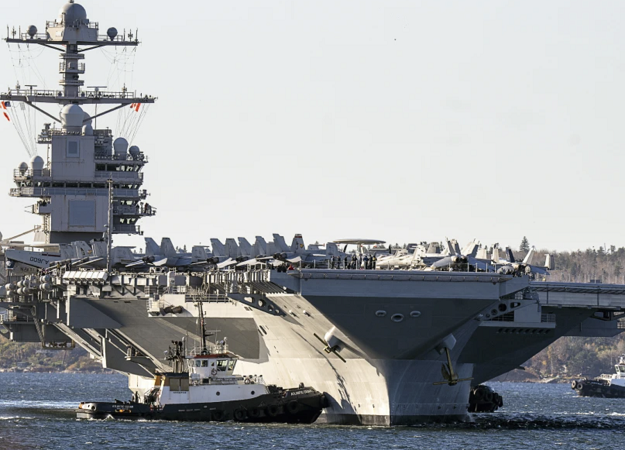 Tàu sân bay USS Gerald R. Ford của hải quân Mỹ được điều đến Đông Địa Trung Hải trong vòng vài giờ sau vụ Hamas tấn công Israel hôm 7/10/2023
