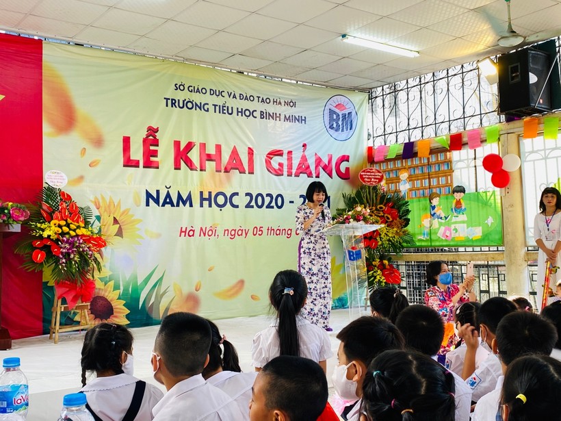 Lễ khai giảng trang trọng ở Trường Tiểu học Bình Minh ngày 5/9.