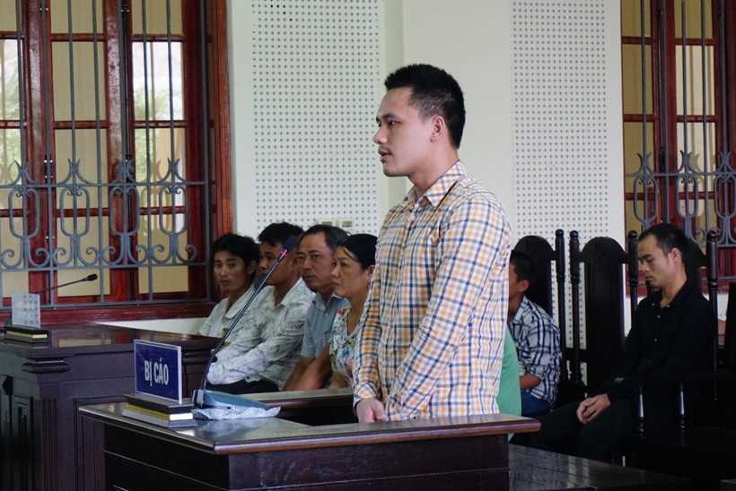 Bị cáo Trần Quang Hùng tại phiên tòa